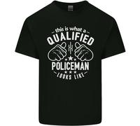 Un Qualificato Poliziotto Looks Like Uomo Cotone T-Shirt