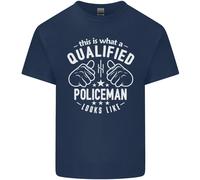 Un Qualificato Poliziotto Looks Like Uomo Cotone T-Shirt