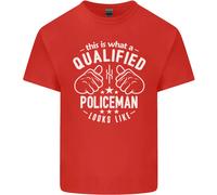 Un Qualificato Poliziotto Looks Like Uomo Cotone T-Shirt