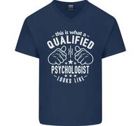 Un Qualificato Psychologist Looks Like Uomo Scollo A V Cotone T-Shirt