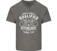 Un Qualificato Psychologist Looks Like Uomo Scollo A V Cotone T-Shirt
