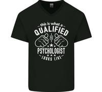 Un Qualificato Psychologist Looks Like Uomo Scollo A V Cotone T-Shirt