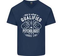 Un Qualificato Psychologist Looks Like Uomo Scollo A V Cotone T-Shirt