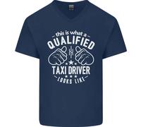 Un Qualificato Taxi Driver Looks Like Uomo Scollo A V Cotone T-Shirt