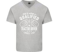 Un Qualificato Trattore Autista Looks Like Uomo Scollo A V T-Shirt