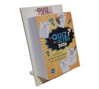 Un quiz tira l'altro Calendario 2026 con supporto in legno - 14 x 10 cm - ogni giorno un quiz + omaggio penna