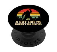 Un ragazzo come me non fa selfie Bigfoot Sasquatch Rock On PopSockets PopGrip Adesivo