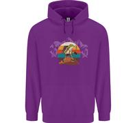 Un Rana Escursioni Nel Montagne Trekking Bambini Felpa con Cappuccio