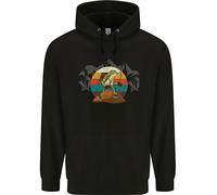 Un Rana Escursioni Nel Montagne Trekking Bambini Felpa con Cappuccio