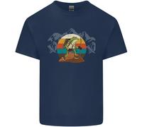 Un Rana Escursioni Nel Montagne Trekking Uomo Cotone T-Shirt