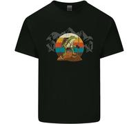 Un Rana Escursioni Nel Montagne Trekking Uomo Cotone T-Shirt