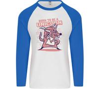 Un Rat Born To Be A Unicorn Divertente Uomo L/S Baseball T-Shirt
