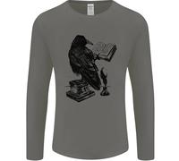 Un Raven Lettura Un Libro Letteratura Uomo Maniche