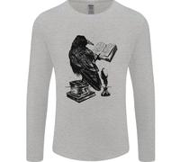 Un Raven Lettura Un Libro Letteratura Uomo Maniche