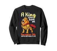 Un re è Nato Il 9 Novembre Buon Compleanno a Me Lion Felpa