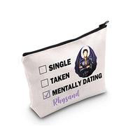 Un regalo di una corte di spine e rose singolo preso mentalmente Incontri Borsa per il trucco Rhysand ACOTAR Fan Cosmetic Bag Bookish Gift Zipper Borsa da viaggio, Incontri mentalmente Rhysand