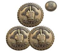 Un regalo sarcastico e spassoso, una moneta sfida con umorismo, un regalo sarcastico e spassoso per chi è esausto e non ha più niente da fare (3 Pcs)