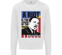 Un Ribelli Martin Luther King Nero Vive Materia Bambini Felpa Maglione