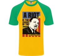 Un Ribelli Martin Luther King Nero Vive Materia Uomo S/S Baseball T-Shirt