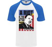 Un Ribelli Martin Luther King Nero Vive Materia Uomo S/S Baseball T-Shirt