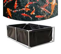 Un rivestimento per laghetto e supporto per una piscina fuori terra, adatto per giardini e piscine all'aperto resistenti, perfetto per l'uso in vacanza.