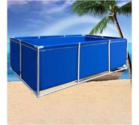 Un rivestimento per laghetto e supporto per una piscina fuori terra, adatto per giardini e piscine all'aperto resistenti, perfetto per l'uso in vacanza.