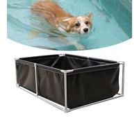 Un rivestimento per laghetto e supporto per una piscina fuori terra, adatto per giardini e piscine all'aperto resistenti, perfetto per l'uso in vacanza.