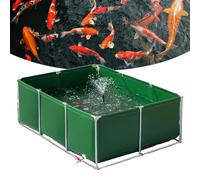 Un rivestimento per laghetto e supporto per una piscina fuori terra, adatto per giardini e piscine all'aperto resistenti, perfetto per l'uso in vacanza.