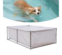 Un rivestimento per laghetto e supporto per una piscina fuori terra, adatto per giardini e piscine all'aperto resistenti, perfetto per l'uso in vacanza.