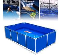 Un rivestimento per laghetto e supporto per una piscina fuori terra, adatto per giardini e piscine all'aperto resistenti, perfetto per l'uso in vacanza.