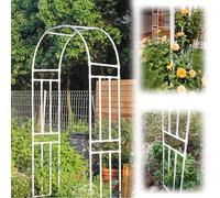 Un Robusto Arco da Giardino in Metallo, Largo 220 cm e Alto 240 cm, Resistente alle intemperie e Adatto a Piante rampicanti, Rose e Viti, Che Lo Rende Un Gazebo Ideale per Gli spazi Esterni.