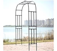 Un Robusto Supporto per Arco di Rose in Metallo Nero, Adatto per Piante rampicanti, Supporto da Giardino per Esterni, Resistente alle intemperie, Alto 240 cm, Perfetto per Viti e Fiori. Disp