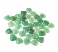 Un sacco di gemme a forma di cuore AMORE 20MM naturale ametista agata perline guarigione Reiki pietra naturale gioielli forniture-avventurina verde-5 pezzi
