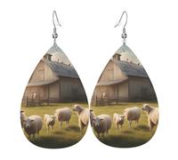 Un sacco di graziosi orecchini a goccia in pelle di pecora, accessori da donna, orecchini versatili adatti per pendolari e viaggi.