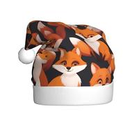 Un sacco di piccole volpi cartone animato peluche cappello di Natale comodo copricapo per feste e attività genitori figlio