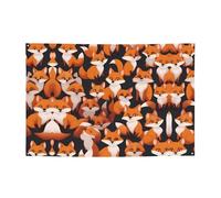 Un sacco di piccole volpi dei cartoni animati banner per feste 119,4 x 180,3 cm, adatto per Halloween, Natale, feste, riunioni e altri banner per le vacanze