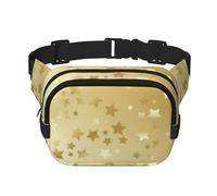 Un sacco di stelle dorate senza soluzione di continuità, Marsupio quadrato a doppio strato, borsa da viaggio, marsupio casual