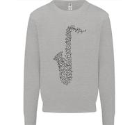 Un Saxofono Strumento Musicale Brass Band Felpa Per Bambini