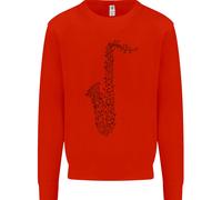 Un Saxofono Strumento Musicale Brass Band Felpa Per Bambini