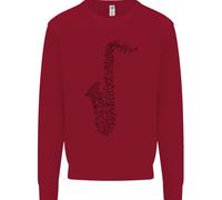 Un Saxofono Strumento Musicale Brass Band Felpa Per Bambini