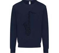 Un Saxofono Strumento Musicale Brass Band Felpa Per Bambini