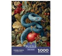 Un Serpente Blu e una Mela Jigsaw 1000Pcs Puzzle Classic Adulti Ragazzi Istruzione Impossible 70x50cm/1000pcs