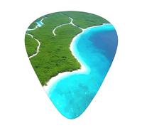 Un set di 12 plettri per chitarra Island In The Ocean, tra cui 3 spessori di plettri per chitarre acustiche, ukulele e altro ancora.