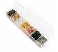 Un set di 3 4 5 6 7 8 10 mm 8 colori anelli di congiunzione aperti anelli divisi anello di collegamento per la creazione di gioielli fai da te connettori - Misto 4,0 mm 2800 pezzi