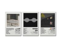 Un set di 3 poster con stampa artistica da parete su tela, motivo: Mon-keys con le chiavi dell'album "Arc-tic Band", poster decorativi da parete, 20 x 30 cm, 3 pezzi, stile 2