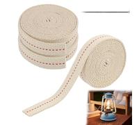 Un set di 3 rulli di tappi di olio di cotone, lunghi 2 metri e larghi 2 cm, è una scelta per l'illuminazione interna ed esterna, può essere utilizzato come tappo di sostituzione della lampada a olio