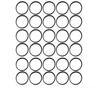 Un set di 30 rondelle in gomma compatibili con la maggior parte dei raccordi di dimensioni standard, tra cui la dimensione ampiamente utilizzata di 40 mm