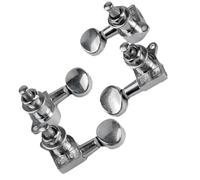 Un set di 4 pezzi per corde per ukulele 2R 2L, picchetti, teste accordatrici, accessori cromati