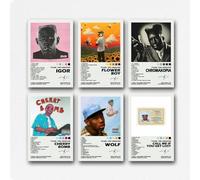 Un set di 6 poster di Tyler con album The Creator, stampa artistica da parete su tela, poster decorativi estetici, 30 x 45 cm, stile