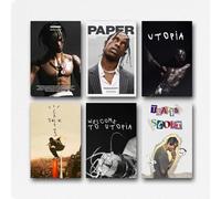 Un set di 6 poster Travis Scott Art Poster Travis Scott Rapper Music Album Utopia Poster Travis Scott Poster Art Music Travis Scott Poster Travis Scott Poster Travis Scott Poster rap Creative P